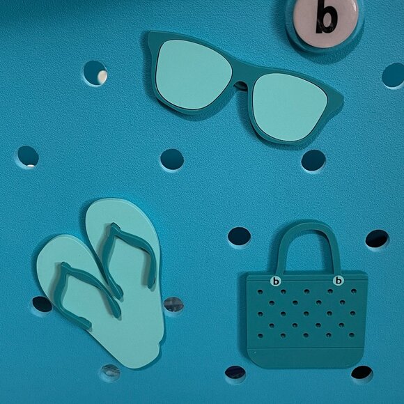 3 Piece Beach-Nautical Themed Bogg Charm Set-Glitzy Girl Bogg Charms - Picture 1 of 4